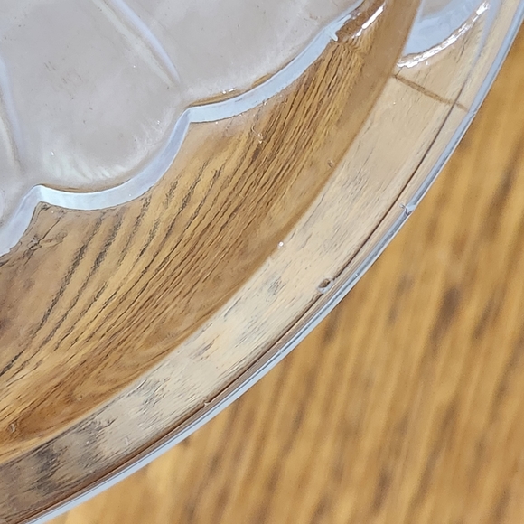 Vintage MCM Viking Clear Satin Glass Cabbage Design Lidded Dish - Picture 9 of 11